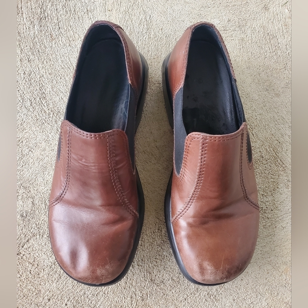 Womens dansko 39 size 9 clogs slip on chunky leather brown comfort nursing work - Picture 8 of 11
